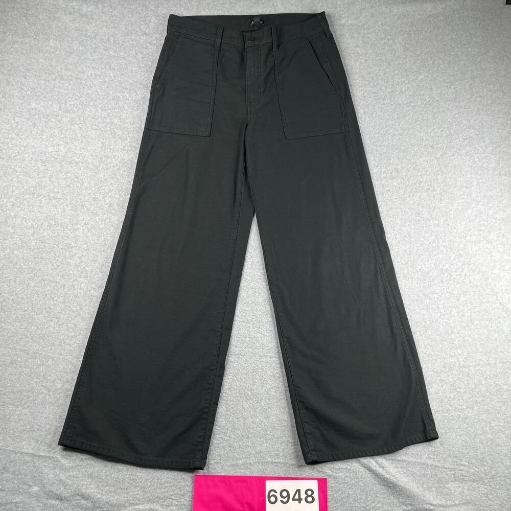 J Crew Pants Womens Size 27 Wide Leg Baggy Pants Black Casual